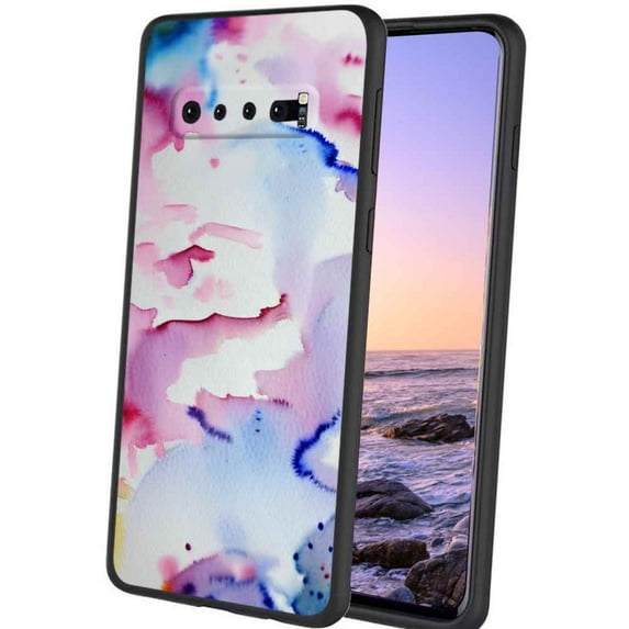 Watercolor-381 Phone Case, Degined for Samsung Galaxy S10+ Plus Case Men Women, Flexible Silicone Shockproof Case for Samsung Galaxy S10+ Plus