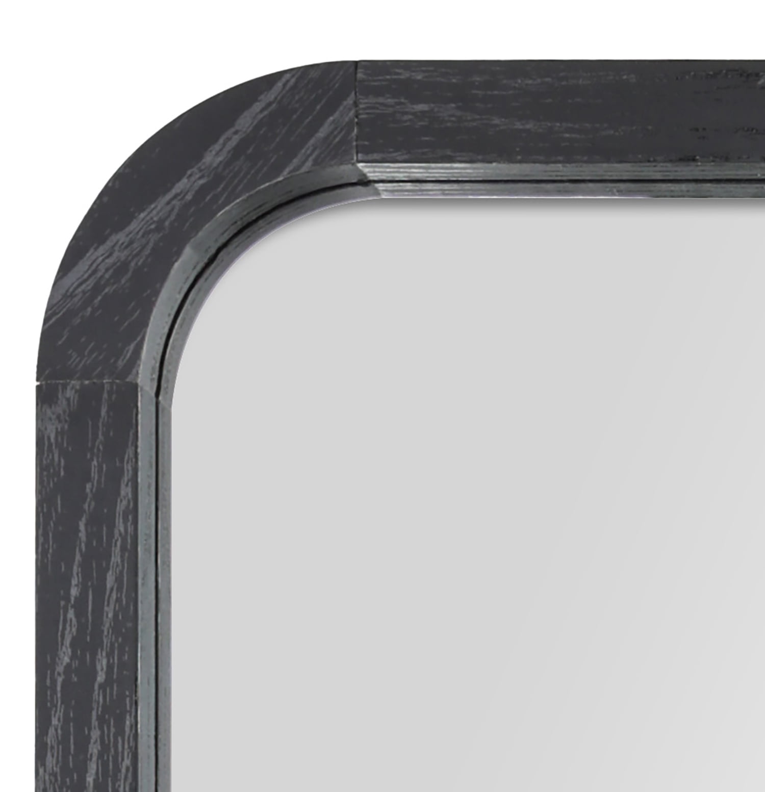 (2 pack) Mainstays 22inx30in Rounded Edge Rectangular Black Finish Wall Mirror