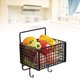 thumbnail image 4 of Cesta de Pared Para Cocina, Gran Capacidad, Ahorro de Espacio, Almacenamiento Montado en la Pared Con Gancho para Condimentos Vegetales, Hecha de Metal, 4 of 7