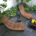 thumbnail image 2 of Costway 2 PCS Outdoor Acacia Wood Rocking Chair with Widened Slatted Seat and High Back, 2 of 8