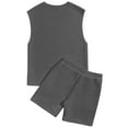 thumbnail image 5 of Mens Sets 2 Piece Outfits Shirt Fashion Summer Tracksuits Casual Set Sleeveless Tank and Shorts Set for Men, 5 of 7