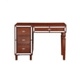 thumbnail image 3 of Poundex Wooden Makeup Vanity Set with Lift-up Mirror and Stool - Cherry, 3 of 5