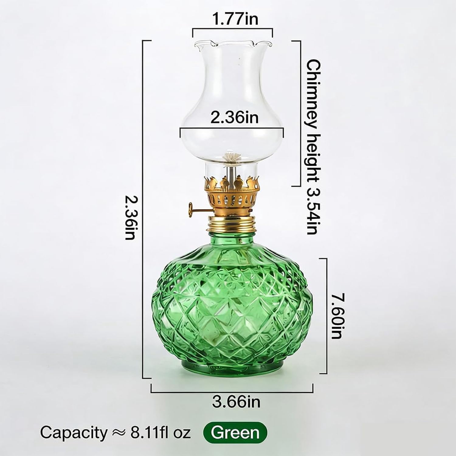 Vintage Style Oil Lamp with Glass Candle Holder, Clear Kerosene Lantern Hurricane Oil Lamps for Table Wedding Farmhouse Rustic Home Outdoor Indoor Decor(white)Q