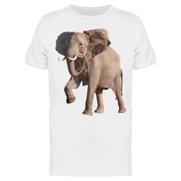 Elephant Lifting Front Right Leg Tee Men's -Image by Shutterstock