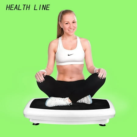 Super Thin Whole Body Vibration Platform Plate Fitness Vibration Massager Machine With Two Bands and Remote Maximum User Weight