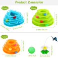 thumbnail image 5 of Cat Toys Cat Track Interactive Ball Toys Kittens Rollers Play Toys 4 Layers Towers Tracks 360° Electric Rotating Toys, 5 of 6