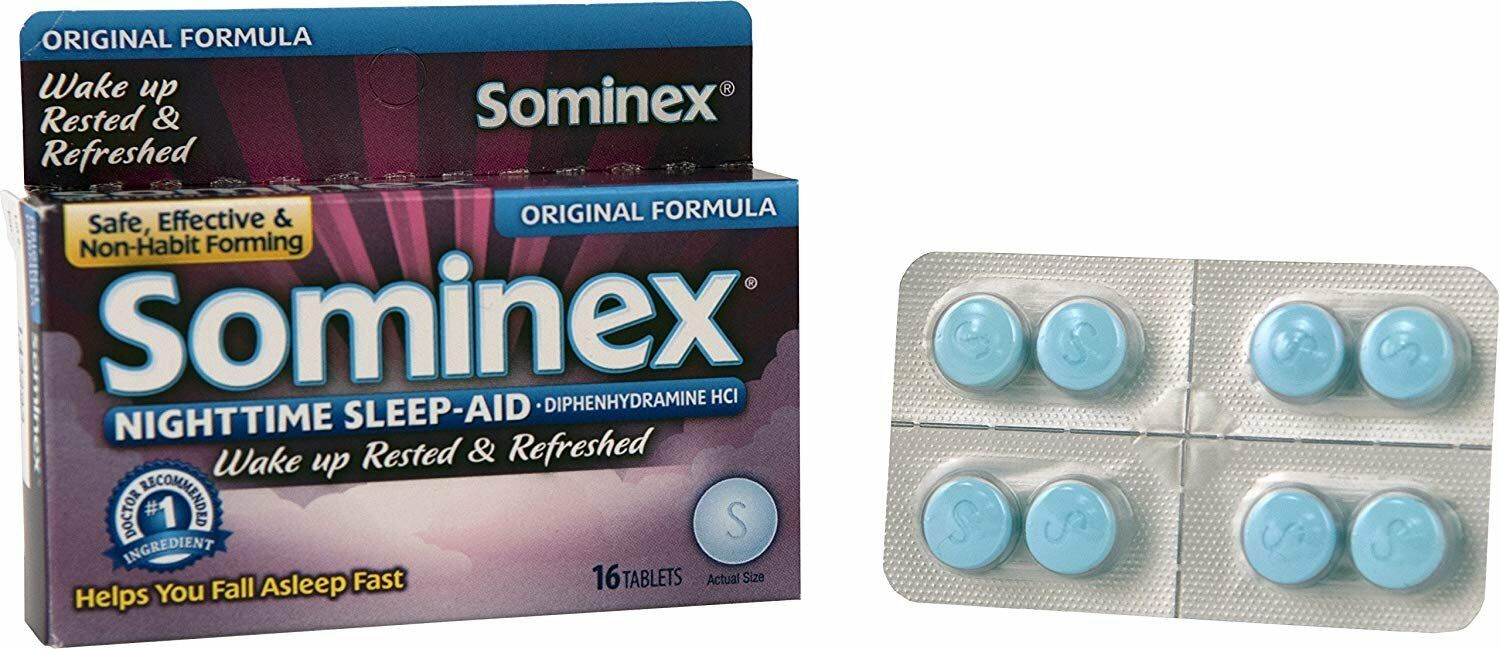 Sominex Original Formula Tablets 16 Tablets (Pack of 6)
