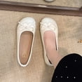 thumbnail image 6 of oqasdz Womens Casual Shoes Elegant Bow Knot Detail Flat Dressy Shoes for Comfort Everyday Slip On Low Cut Ballet Shoes Trendy Outdoor Summer, 6 of 7