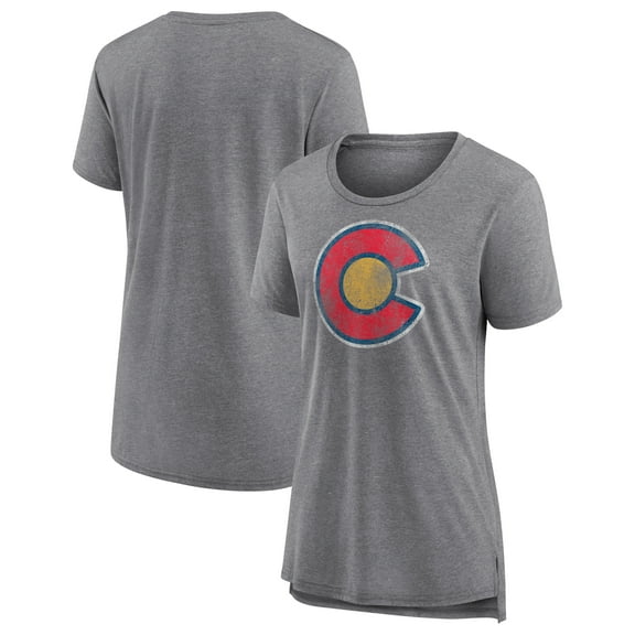 Women's  Gray Colorado Avalanche Slow Whistle Tri-Blend T-Shirt