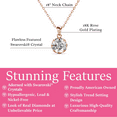 thumbnail image 3 of Cate & Chloe Eden 18k Rose Gold Plated Pendant Necklace with Swarovski Crystal Gift for Women, 3 of 8