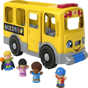Fisher-Price Little People Toddler Learning Toy, Big Yellow School Bus Musical Push Toy