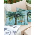 thumbnail image 6 of Coastal Blue Green Throw Pillow Cover 24 x 36 Inch Decorative Pillow Cover Ocean Beach Tropical Plant Starfish Lumbar Pillowcase Seasonal Rectangle Cushion Case for Couch Sofa Bed Living Room, 6 of 7