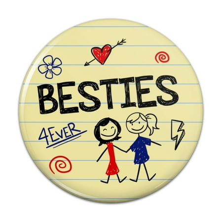 Besties Best Friends Compact Pocket Purse Hand Cosmetic Makeup (Best Way To Make Friends In College)