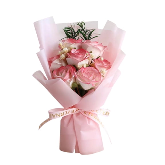 Small Realistic Artificial Rose Bouquet Faux Floral Bunch For Home Vase Wedding Party Table Decor