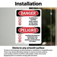 thumbnail image 3 of (2 Pack) Flammable Vapors Keep Fire Away Bilingual OSHA Danger Sign, 3 of 7