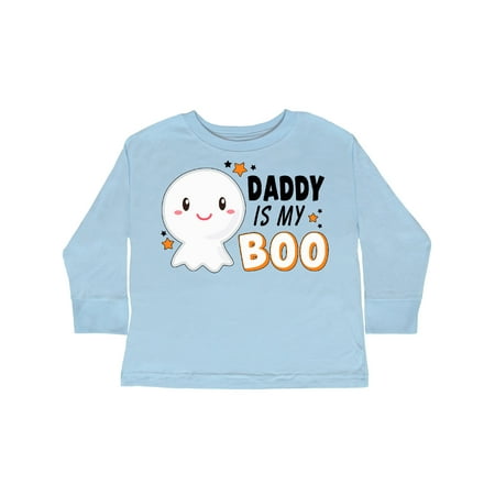 

Inktastic Daddy is my Boo with Cute Ghost Gift Toddler Boy or Toddler Girl Long Sleeve T-Shirt