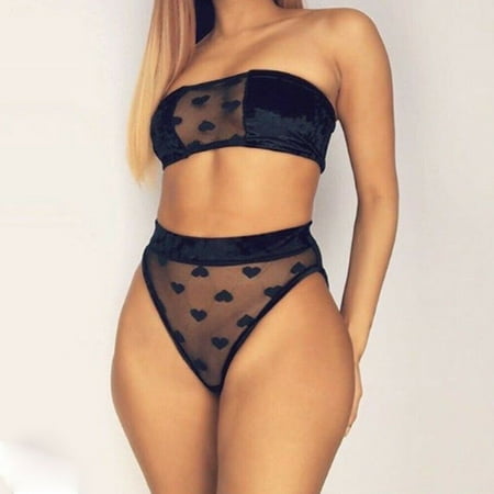 

COUTEXYI Women´s Lingerie Underwear Suit Corset Lace Vest Top Bra Pants Set
