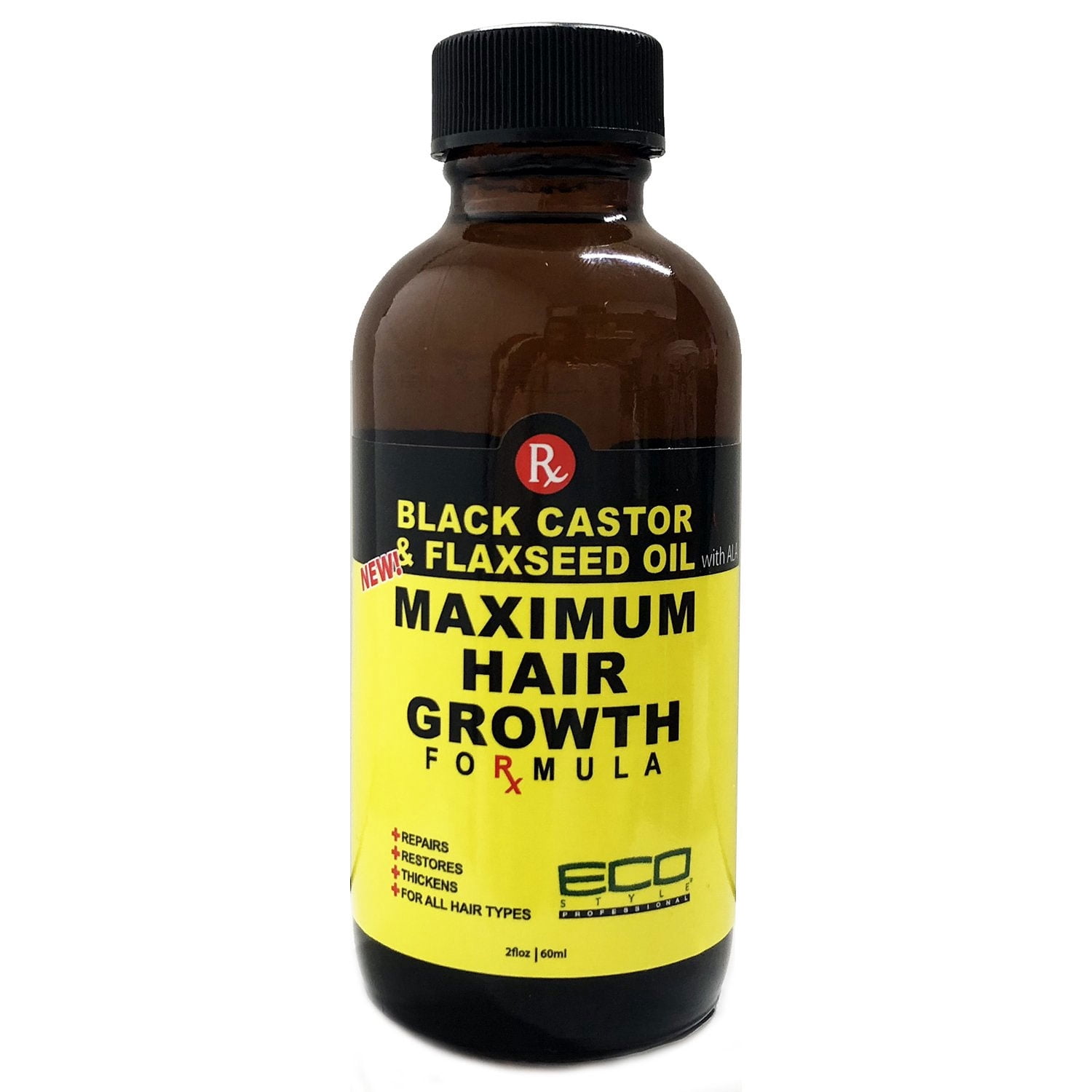 Eco Black Castor & Flaxseed Oil Maximum Hair Growth 2 oz