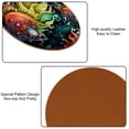 thumbnail image 5 of Sea Slug Round Coasters 6PCS Set in Microfiber Leather, 11x11 cm/4.3x4.3 in, & Stylish Drink Mats for Table, 5 of 6