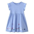 thumbnail image 1 of MIASHUI Robe Florale pour Filles Décontractée Sans Manches pour Princesse Été Robe Trapèze, Bleu, 3-4 Ans, 1 of 8