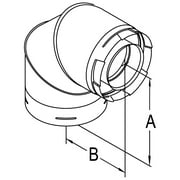 Simpson Dura-Vent 58DVA-E90 5x8 Direct Vent Galvanized 90 Degree Elbow, Galvanized.