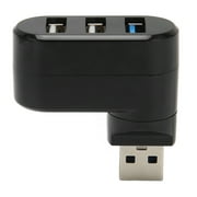 3 Port Aluminum Mini USB 3.0 Hub, 180 Degree Rotatable USB Hub Dock, 480mbps USB Port Splitter, For Desktop PC