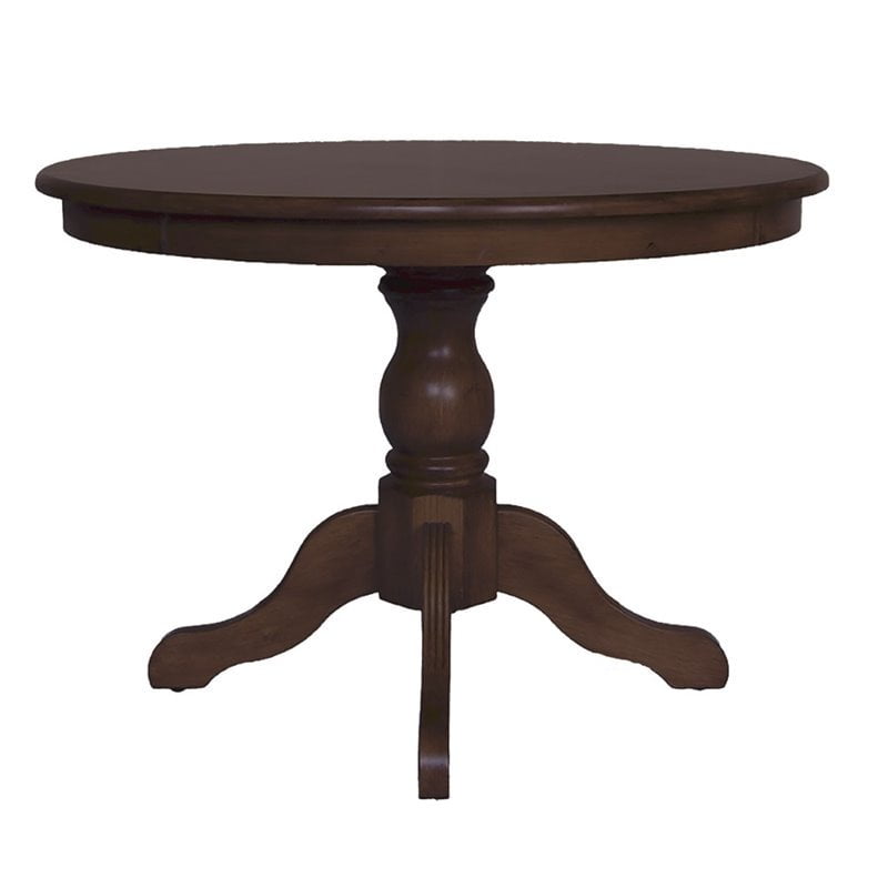 Carolina Classics Charlotte Pedestal Dining Table in Espresso