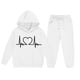 thumbnail image 4 of Conjunto de sudadera con capucha de manga larga para niños con estampado en forma de corazón y pantalones deportivos con lazo en las piernas, conjunto deportivo informal de dos piezas para niños, poli, 4 of 5