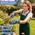 thumbnail image 4 of Gardening Gloves for Women, Leather Work Gloves Gardening Thorn Proof, Garden Gloves for Women Gardening Gifts, Breathable Cowhide Leather Gauntlet,Gardening Essentials(Medium, Blue), 4 of 8