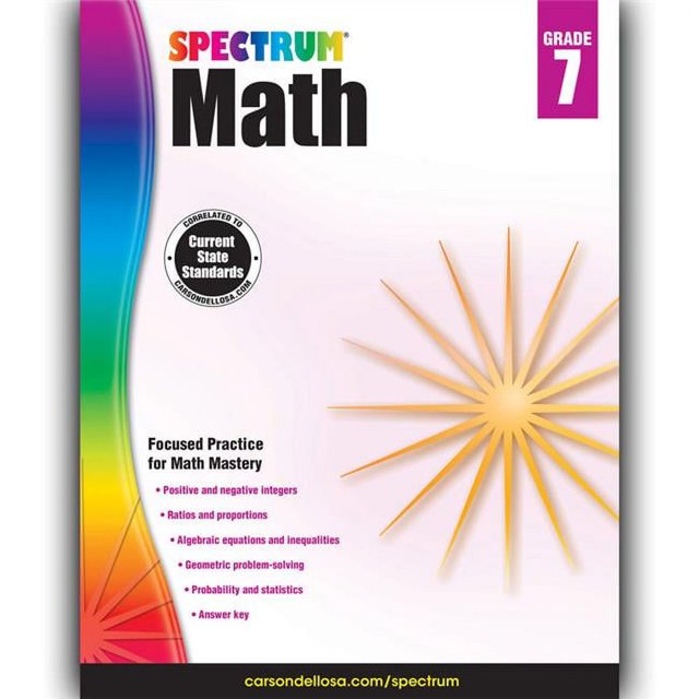 Carson Dellosa CD-704567BN 2 Chaque Classeur de Mathématiques de Spectre - Grade 7
