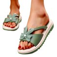 thumbnail image 4 of Anuirheih Clearance Slip on Sandals Women,Summer Ladies Shoes Open Toe Sandals Casual Women's Sandals(Green), 4 of 4