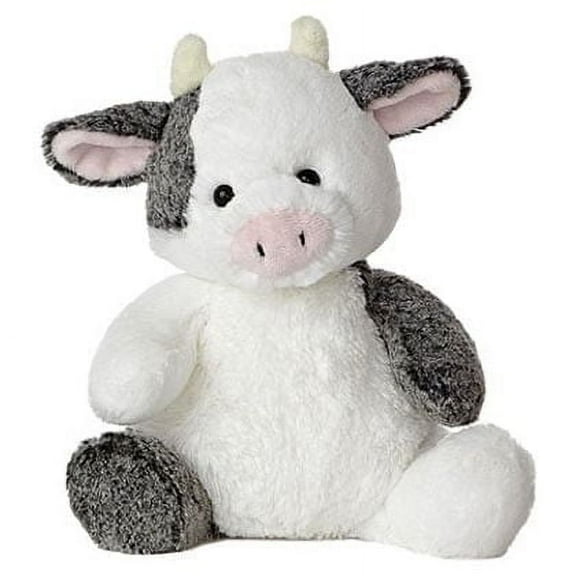 Aurora - Medium White Sweet & Softer - 11.5" Clementine Cow - Snuggly Stuffed Animal