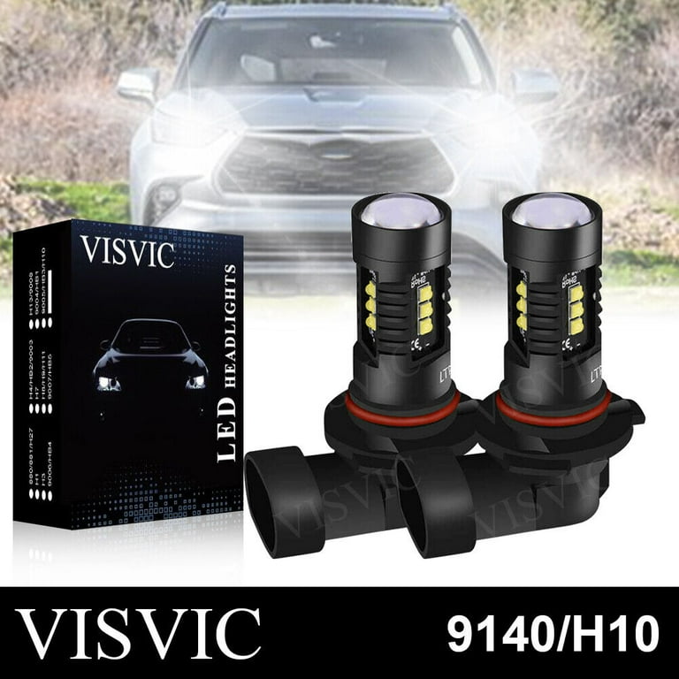 Pair H10 LED Fog Driving Light Bulbs Kit 9005 9145 9140 White 6000K Super Bright Pair H10 LED Fog Driving Light Bulbs Kit 9005 9145 9140 White 6000K Super Bright