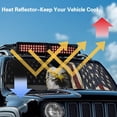 thumbnail image 5 of Binienty Eagle American Flag Sun Shade for Jeep Wrangler TJ 1997-2006 Patriotic Car Interior Decorations Car Sun Shade Windshield Foldable Heatshield UV Rays Reflector, 5 of 7