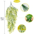 thumbnail image 5 of Zukuco 4 Pcs Artificial Hanging Plants Fake Ferns Faux Hanging Ivy Vines Wall Plants for Indoor Outdoor Garden Patio Yard Room Party Home Decorations(Yellow), 5 of 6