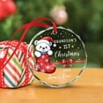 thumbnail image 4 of Grandson's 1st Christmas Glass Ornament 2025, Personalized Grandson Polar Bear First Xmas Ornaments, New Grandchild Ornament Gift for Grandpa Grandma, Custom Name Grandchild's 1st Xmas Glass Keepsake, 4 of 6