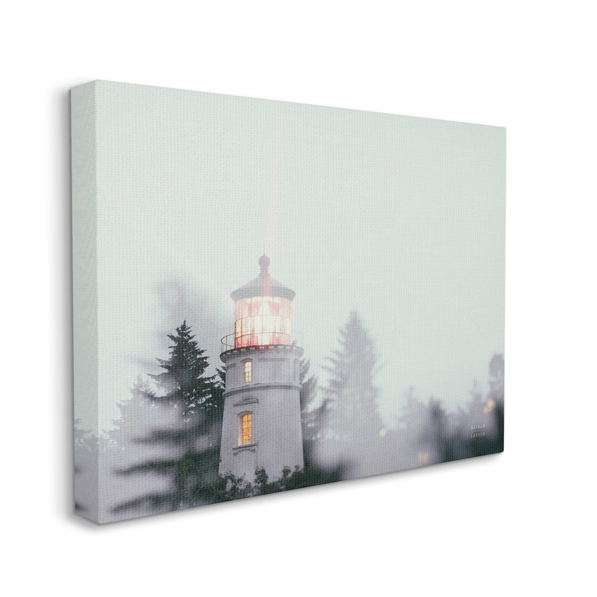 Stupell Industries Oregon Coast Lighthouse Travel & Places Painting Gallery Wrapped Canvas Art Print Wall Art, 40 x 30