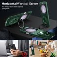 thumbnail image 5 of Dteck for Samsung Galaxy Z Flip 6 Case with 360° Rotatable Magnetic Ring Stand, Compatible with Mag-safe, Slim Thin Matte PC Shockproof Protective Phone Case for Women Men,Darkgreen, 5 of 11