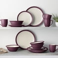 thumbnail image 2 of Noritake Colorwave Burgundy 16-Piece Curve Dinnerware Set, Service for 4, 2 of 7