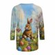 thumbnail image 5 of TaTaai Women's Easter Printed Pullover T-Shirt Round Neck 3/4 Sleeve Casual Loose Fit Holiday Spring Festival Top Everyday Blouse Gift, 5 of 5