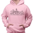 thumbnail image 2 of Skyline Arlington Virginia Hoodie Sweatshirt Unisex Medium Pink, 2 of 5
