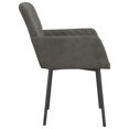 thumbnail image 3 of vidaXL Chaises de Salle à Manger d'Intérieur - 2 Pcs, Velours Gris Foncé, 3 of 5