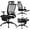 Black, variant on Foldable Office Chair with Foot Rest, Ergonomic Office Chair with Adjustable Lumbar Support, Headrest, Armrest, Home Office Desk Chairs for Space Saving, Work from Home, Black
