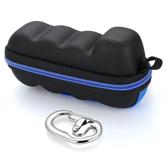 Divoti Black Asthma Inhaler Travel Case with Secure Clip-on Keychain Carabiner (Inhaler Holder Case Only)