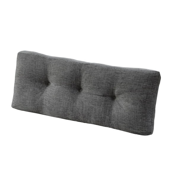 downluxe Coussin de Banc Intérieur pour Meubles d'Intérieur, Coussin de Siège de Banc en Mousse Texturée Capitonnée et Très Rembourrée Antidérapant, 36 Pouces X 14 Pouces X 4 Pouces, Gris Foncé, Lot de 1