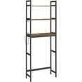thumbnail image 7 of CRXX Over-The-Toilet Storage, 3-Tier Bathroom Organizer Over Toilet with Adjustable Shelves, Hooks, Bamboo, Freestanding Space Saver Bathroom Shelves, Rustic Brown and Ink Black, 7 of 7