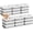 Grey and White, variant on 6 Pcs 11 Inch Fabric Storage Cubes with Metal Handle Back to School Classroom Supplies Grey and White Striped Style Collapsible Bins Organizer for School Nursery Shelves Clothes Gift