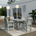 thumbnail image 2 of Wildridge Heritage 5-Piece 44"x44" Dining Set, Light Gray - Outdoor Weather Resistant Recycled Plastic Furniture for Patio, 2 of 7