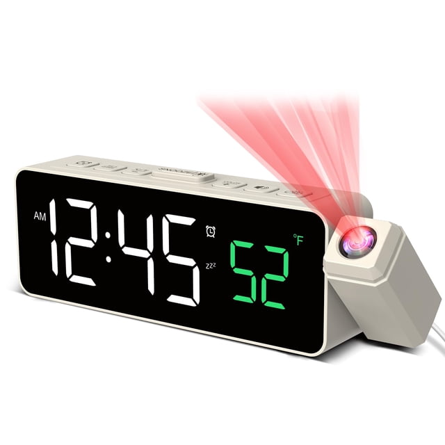 Reloj Despertador con Proyección Netzu para Dormitorio con Temperatura