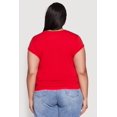 thumbnail image 5 of Womens Plus Size Side Ruched Tee, 5 of 5